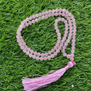 Natural Rose Quartz Mala.