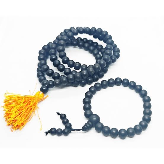Natural Karungali Mala + Bracelet Combo.
